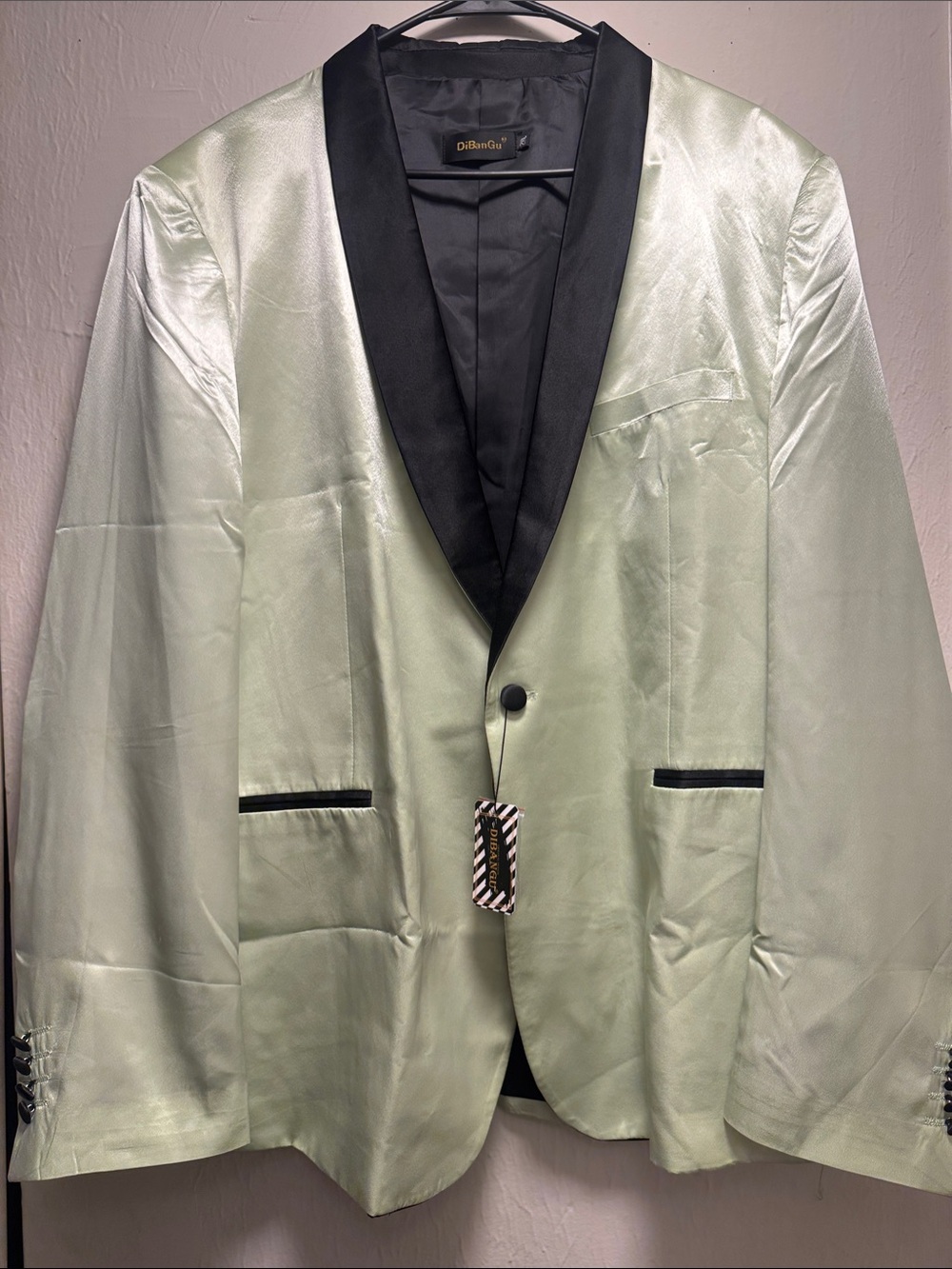 🎩Men's Light Mint Satin Tuxedo Jacket🎩